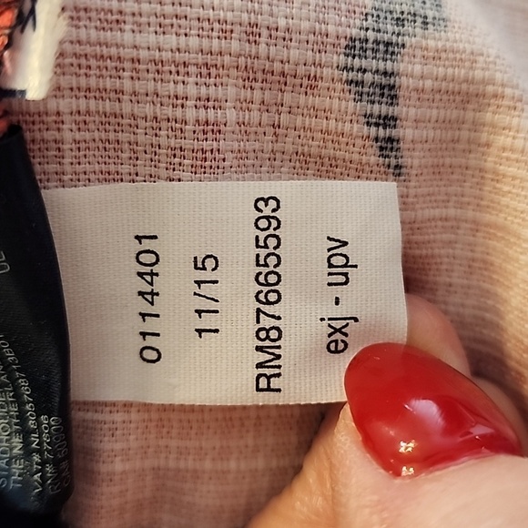 Tommy Hilfiger Floral Fit & Flare Dress Sleeveless Navy Orange Designer Summer - Picture 6 of 10